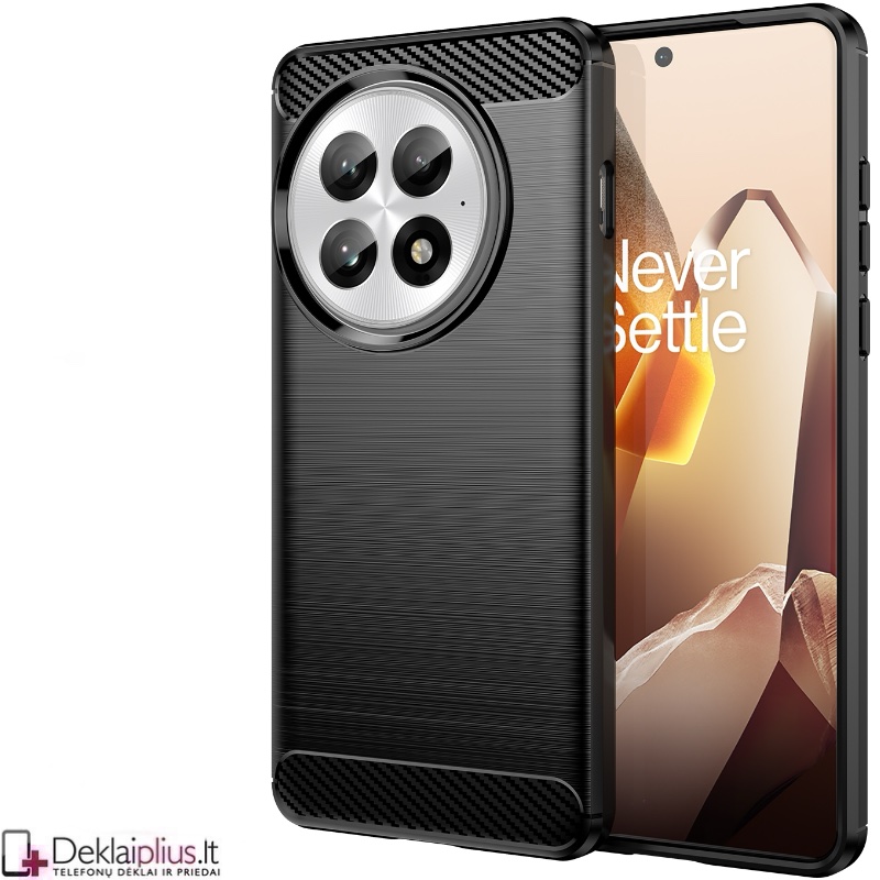 Carbon guminis dėklas - juodas (Oneplus 13 5G) Carbon guminis dėklas - juodas (Oneplus 13 5G)